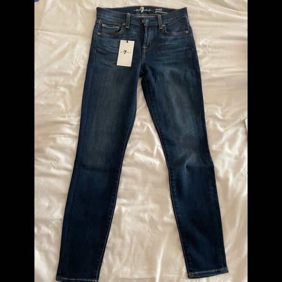 For All Man Kind 7 Jeans, Size 26 , Dark Blue Wash - Picture 4 of 5